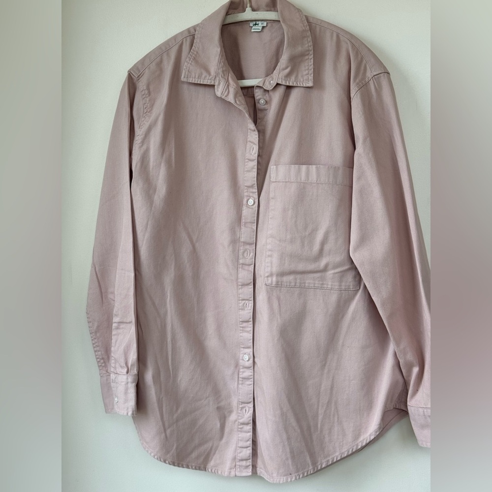 Aerie Women's Pink Button Down Shirt